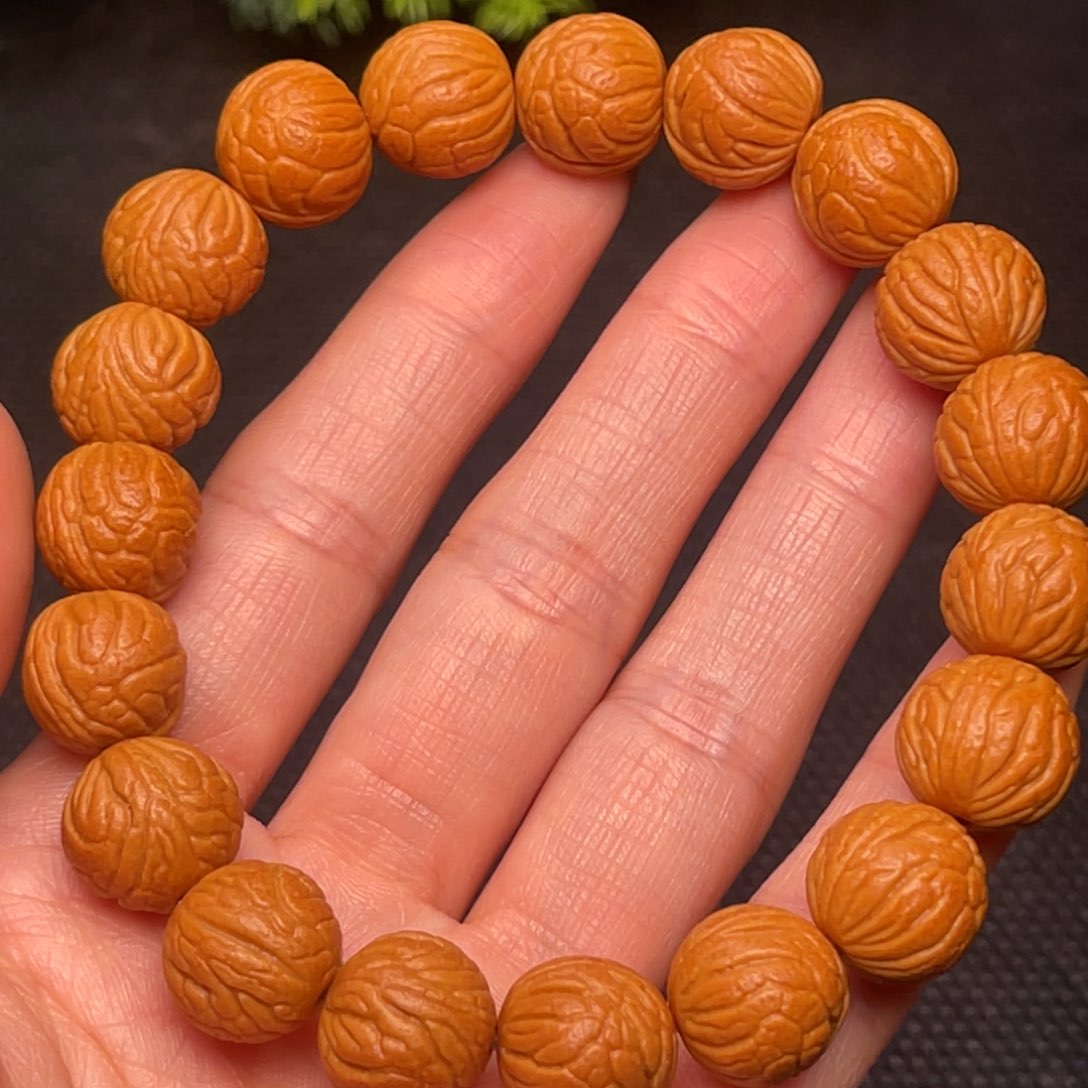 桃核手串龙纹桃核