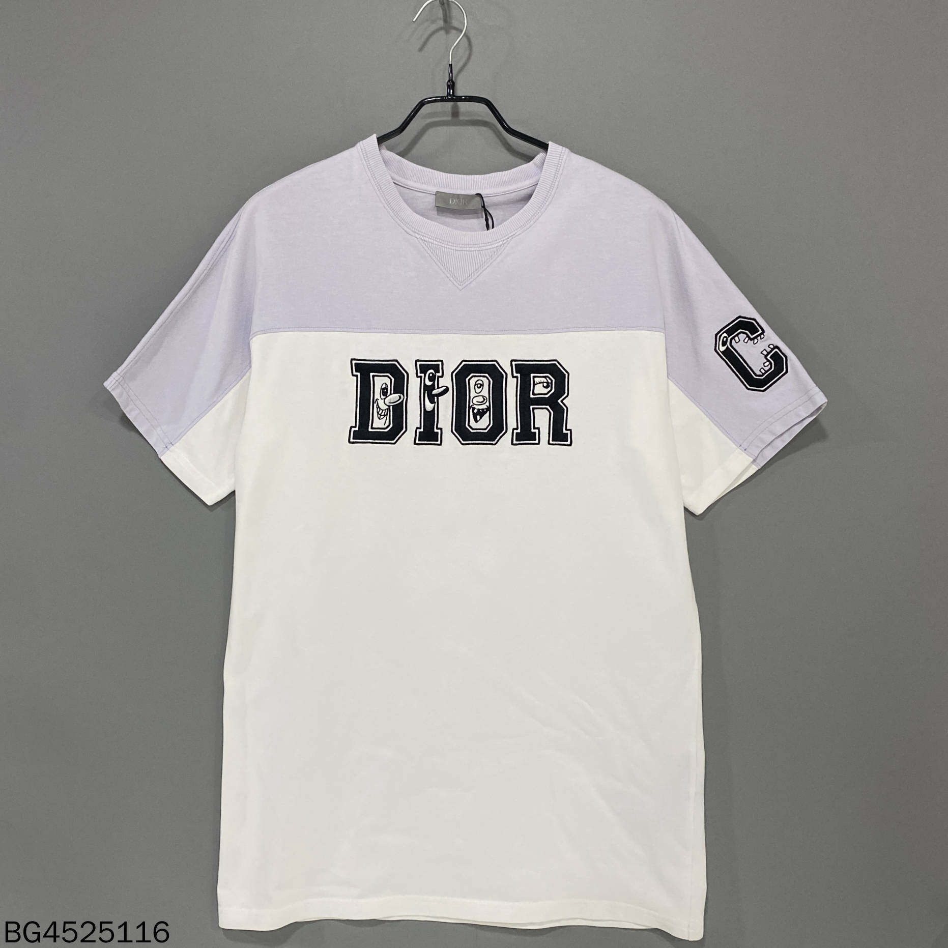 99新 DIOR/迪奥 白紫色刺绣logo短袖/99新/S码/25116