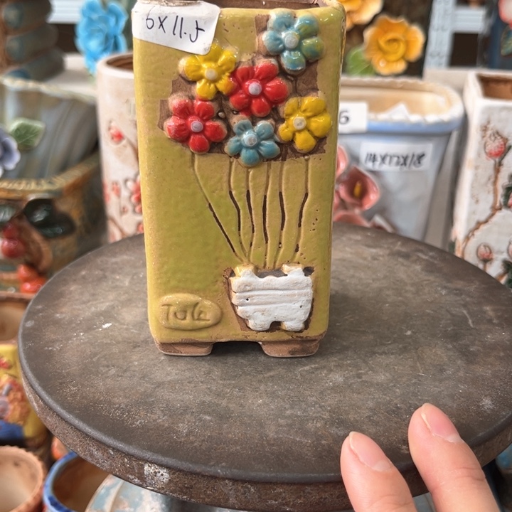 紫砂花盆粗陶材质多肉花盆