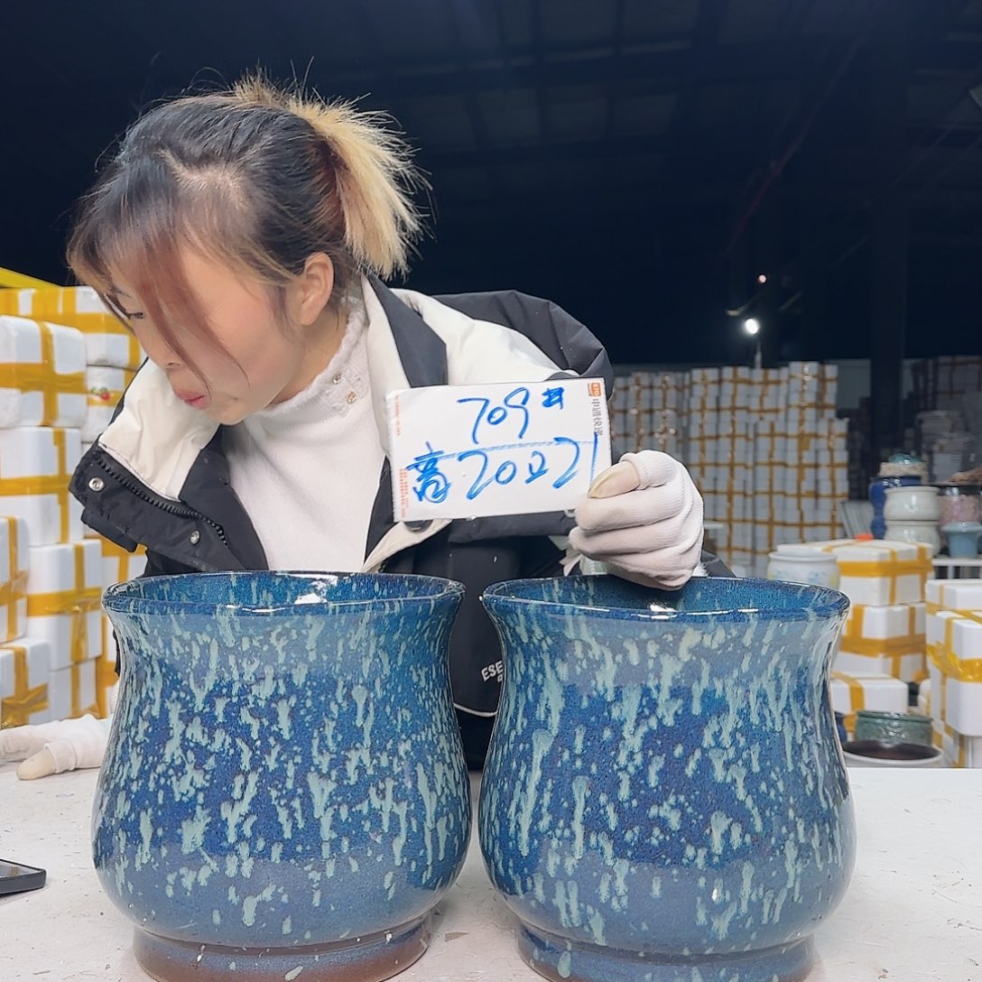 紫砂花盆云上花盆直播1217-709