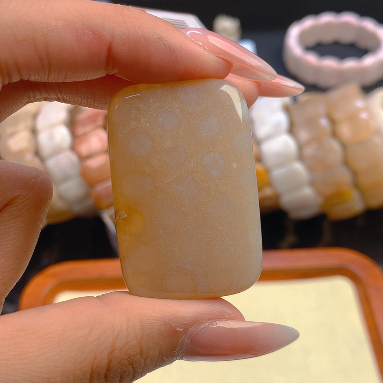 【闪购商品】硅化珊瑚（珊瑚玉）未镶嵌颈饰新*户