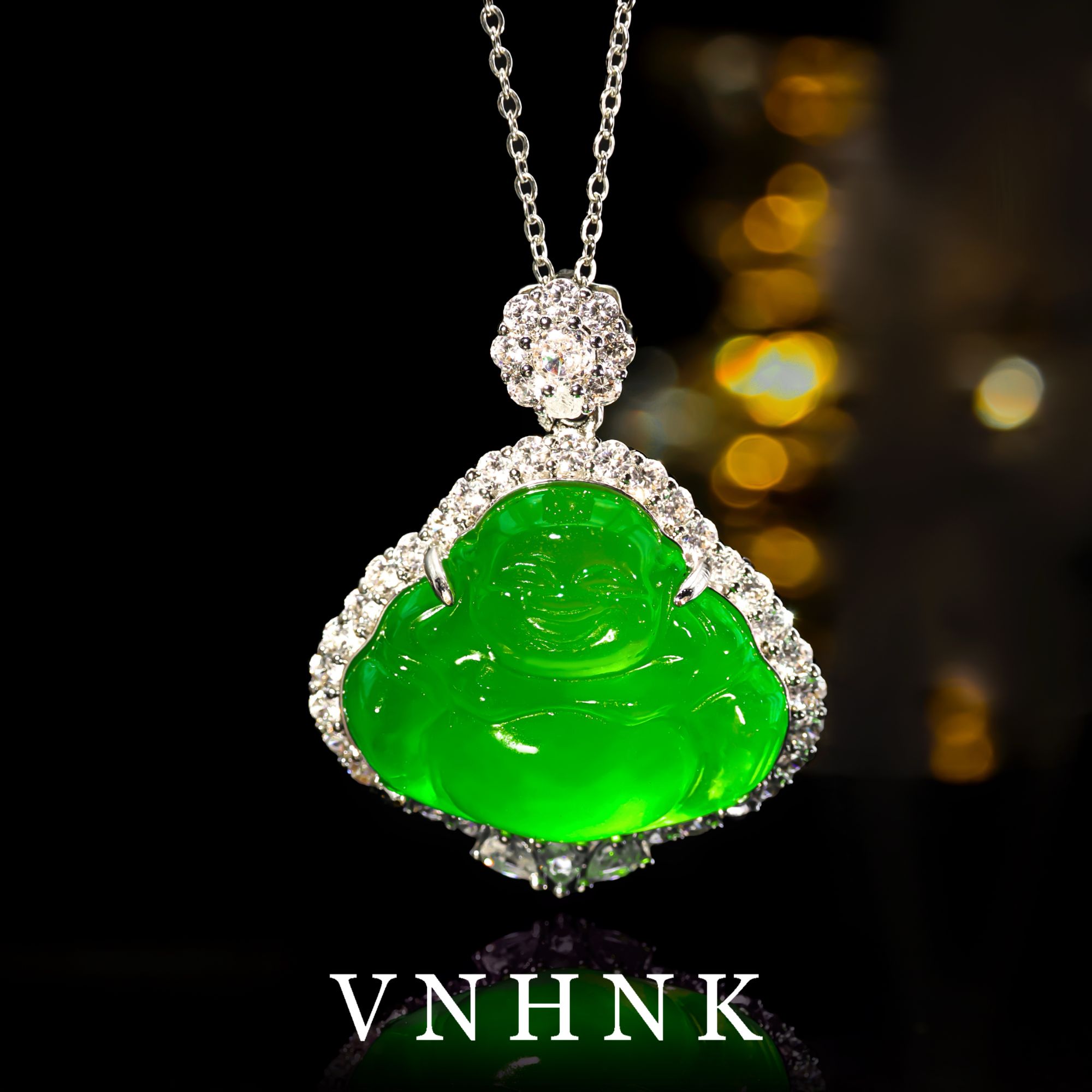 美可儿   A164   绿色(46cm)时尚气质绿玉髓项链