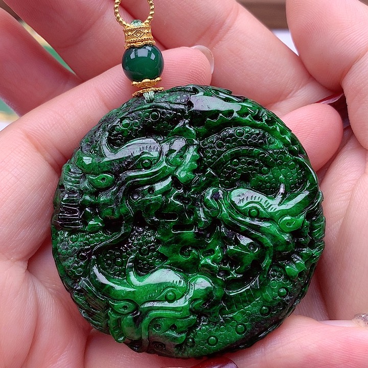 翡翠颈饰银S925镶嵌翡翠