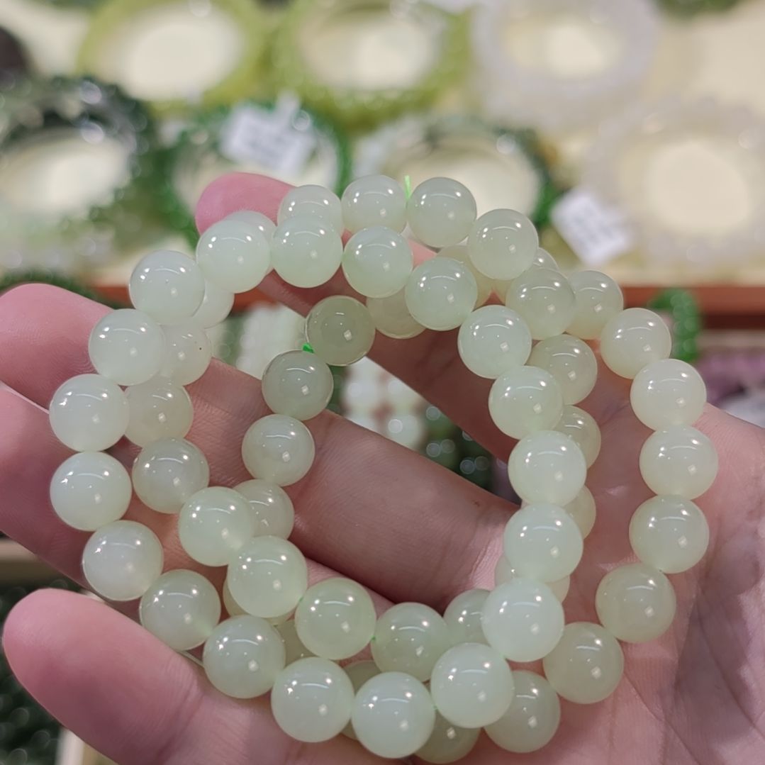 兰***花未镶嵌手串和田玉卡10特价浅冰晴手串×1