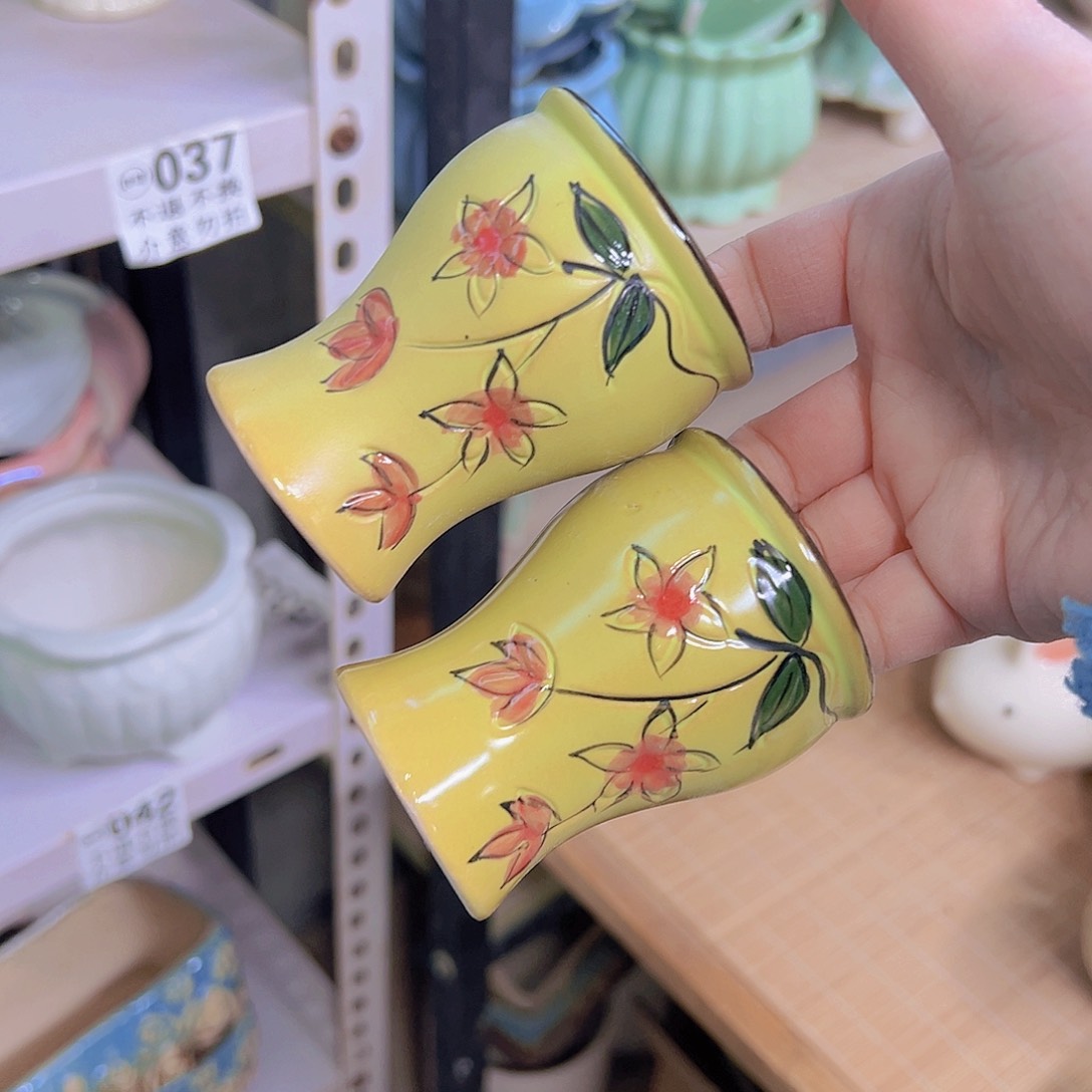 红陶陶瓷花盆当场满12包邮