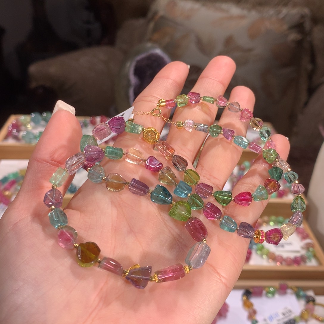 碧玺多样性发货一件18K金镶嵌