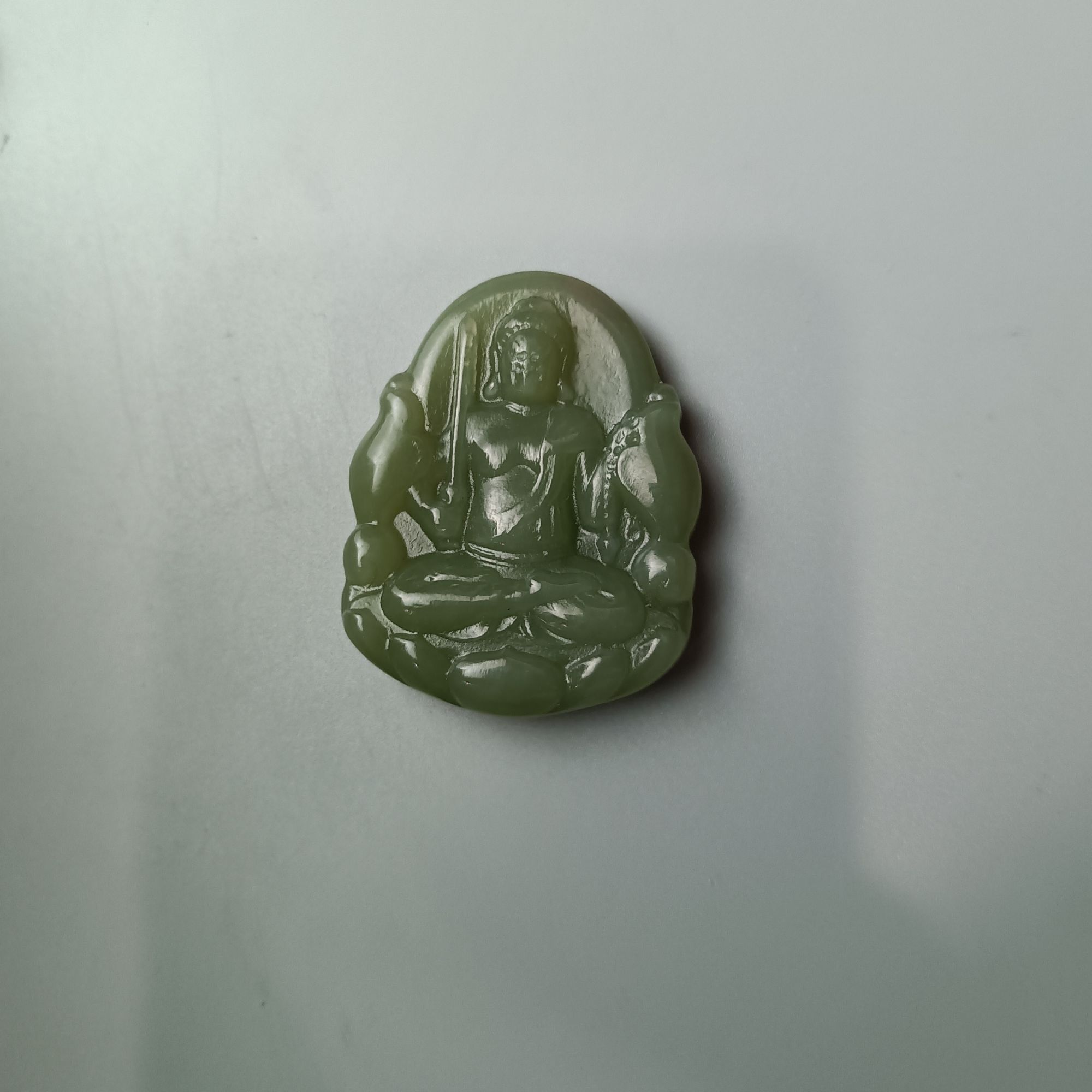 和田玉不动明王吊坠0048