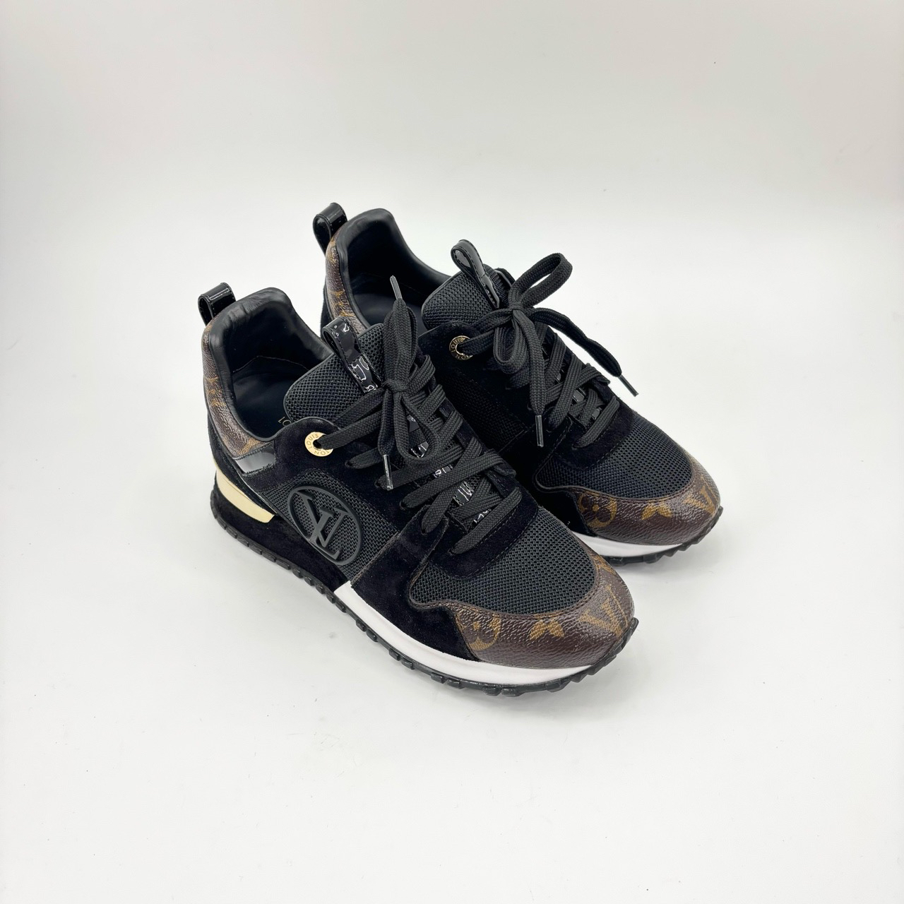 99新 LouisVuitton/路易威登 35码/黑金runaway休闲鞋/pp426412