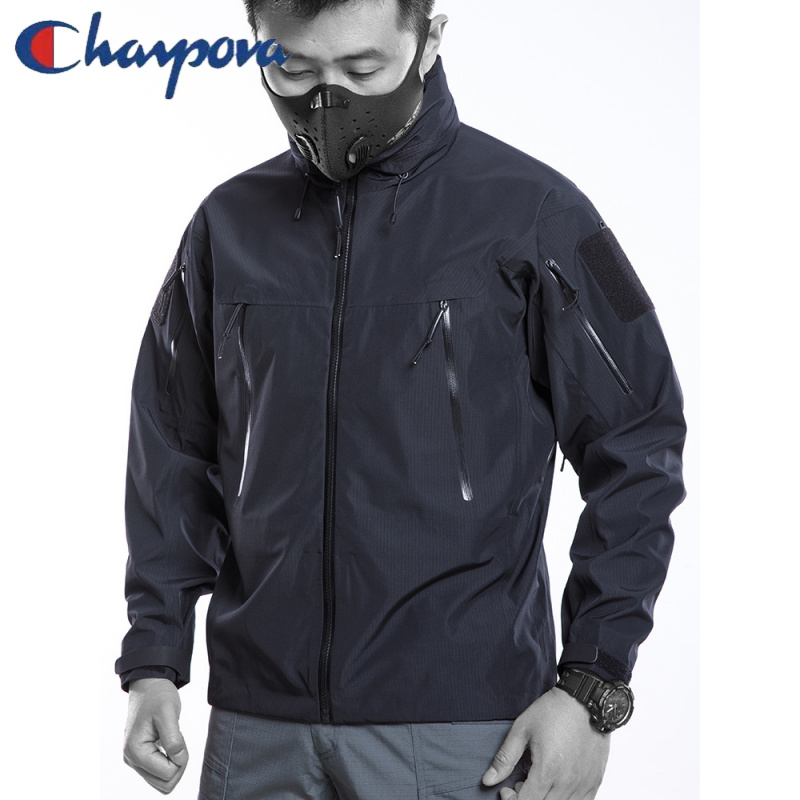 冠军涂鸦鸟家防水硬壳冲锋衣男美式全防风户外服装登山服外套无标