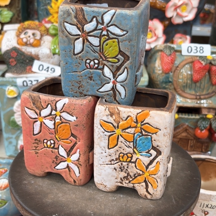 紫砂花盆粗陶材质多肉花盆