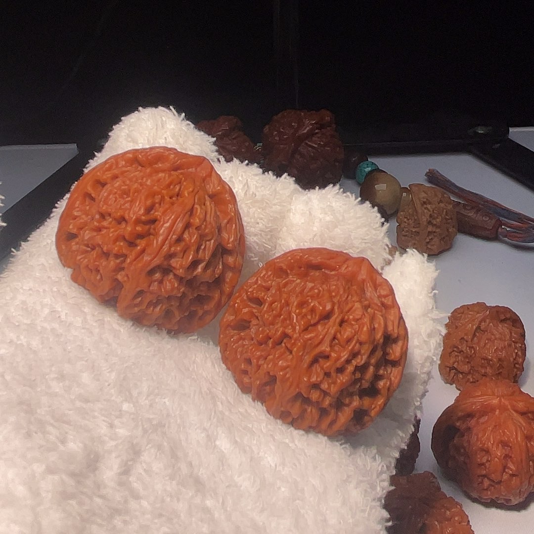 烤***醋文玩核桃吊坠雲下核桃雲下核桃