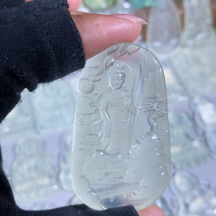 岫玉未镶嵌吊坠吊坠