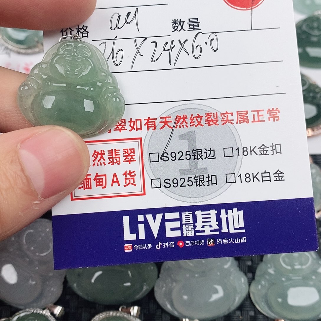 翡翠银S925镶嵌颈饰