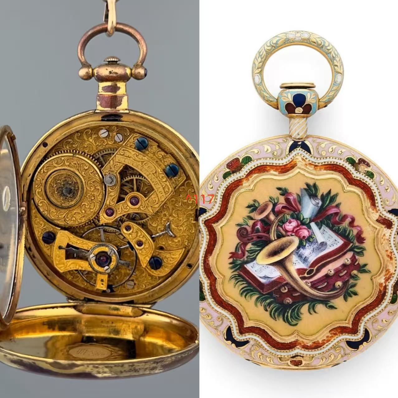 复古金色机械石英链怀表戴时尚百搭，发货以直播间展示为准025368