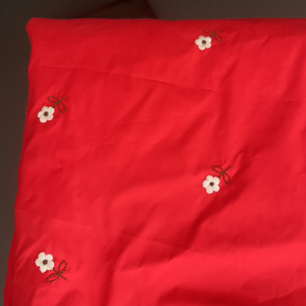 红色小花三合一羽绒布，不退换想好再拍、宽幅1.5米，2米28