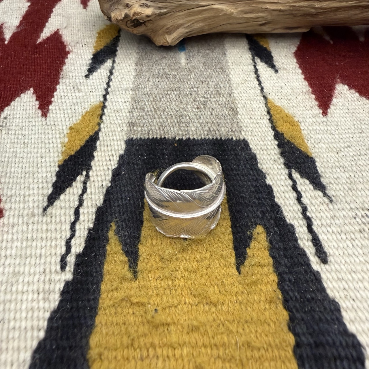 925银戒指 Larry Smith 大素羽毛鹰头戒指