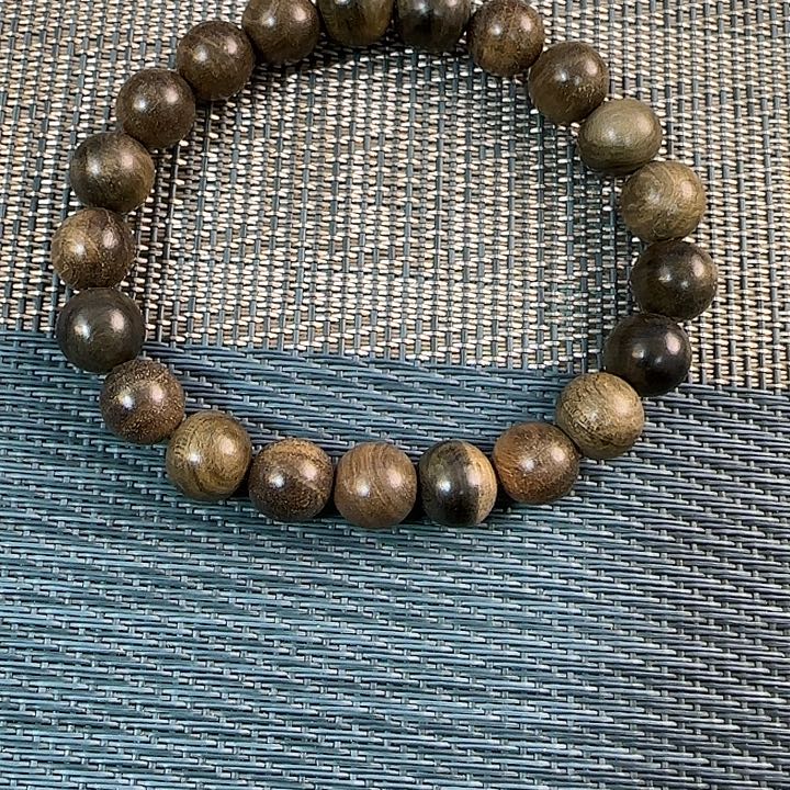 ****木金丝垒木绿色料1.0单圈手串