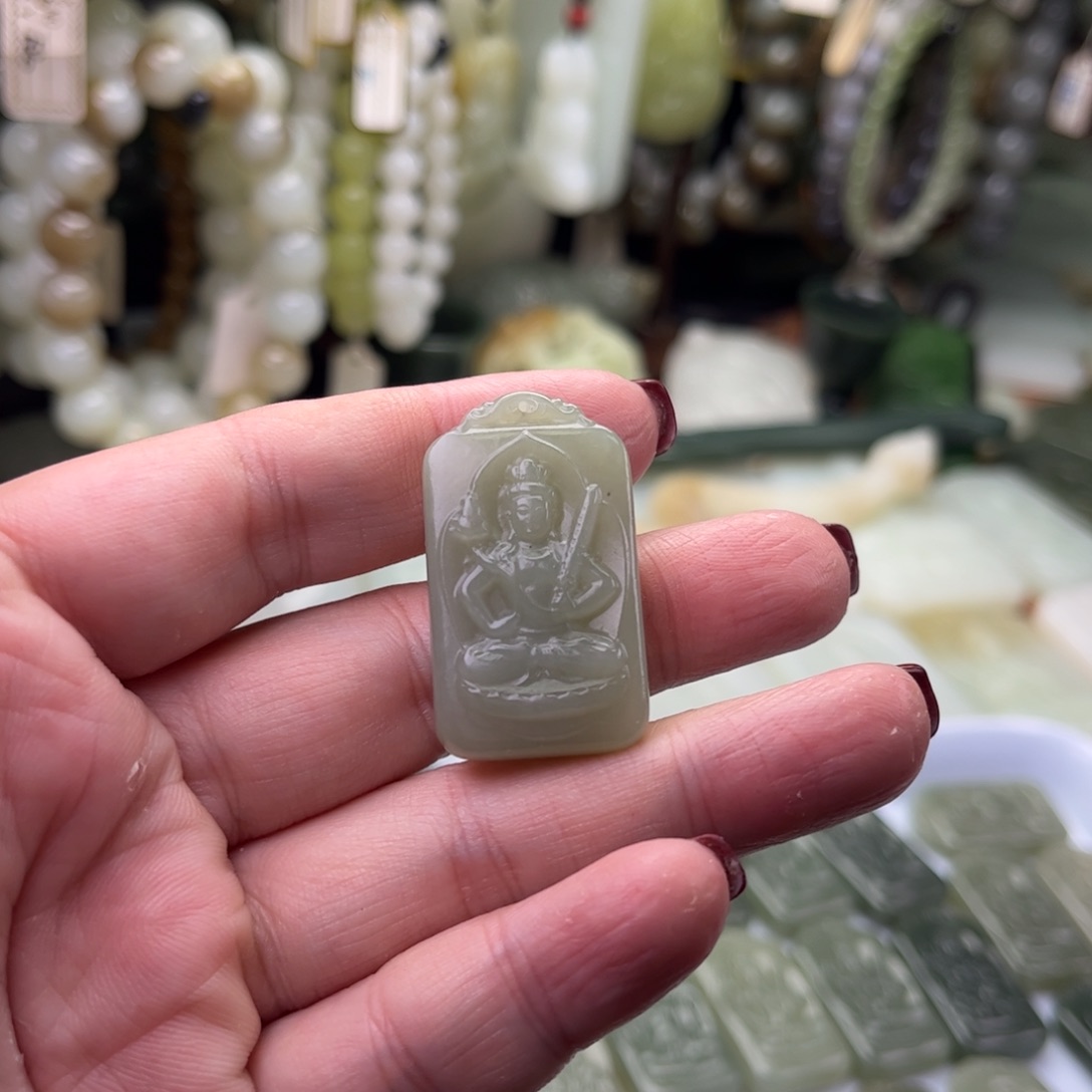 和田玉未镶嵌吊坠(不含链)