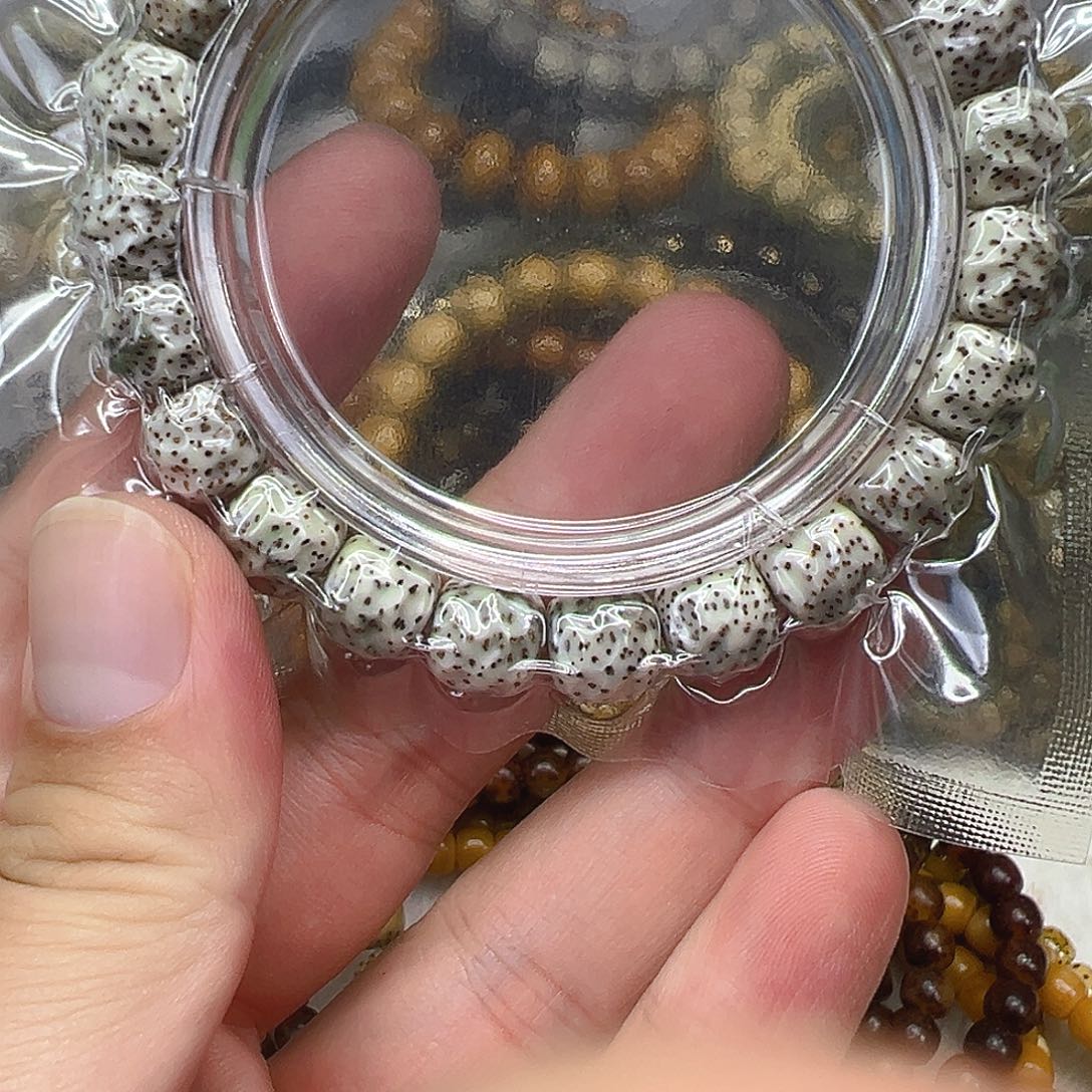 星月菩提手串73灭火糯冰石玉星月菩提单圈无相1.0