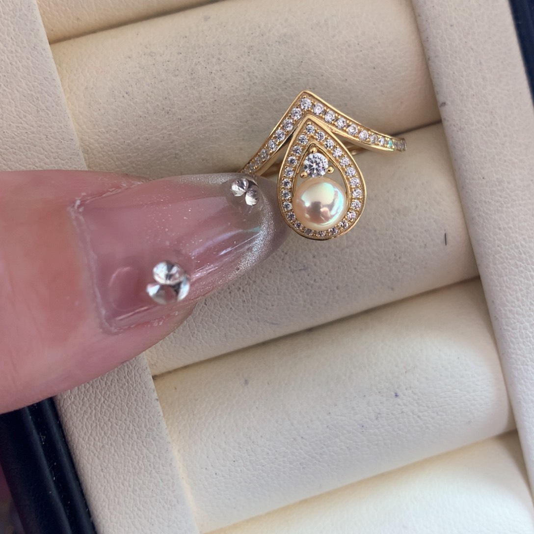 海水珍珠戒指银S925镶嵌