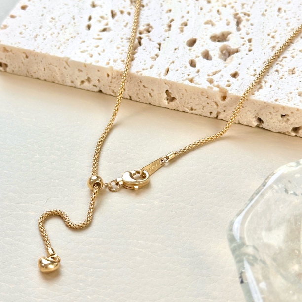 [美控MK]18K金玉米项链/Y链/毛衣链/吊坠链/