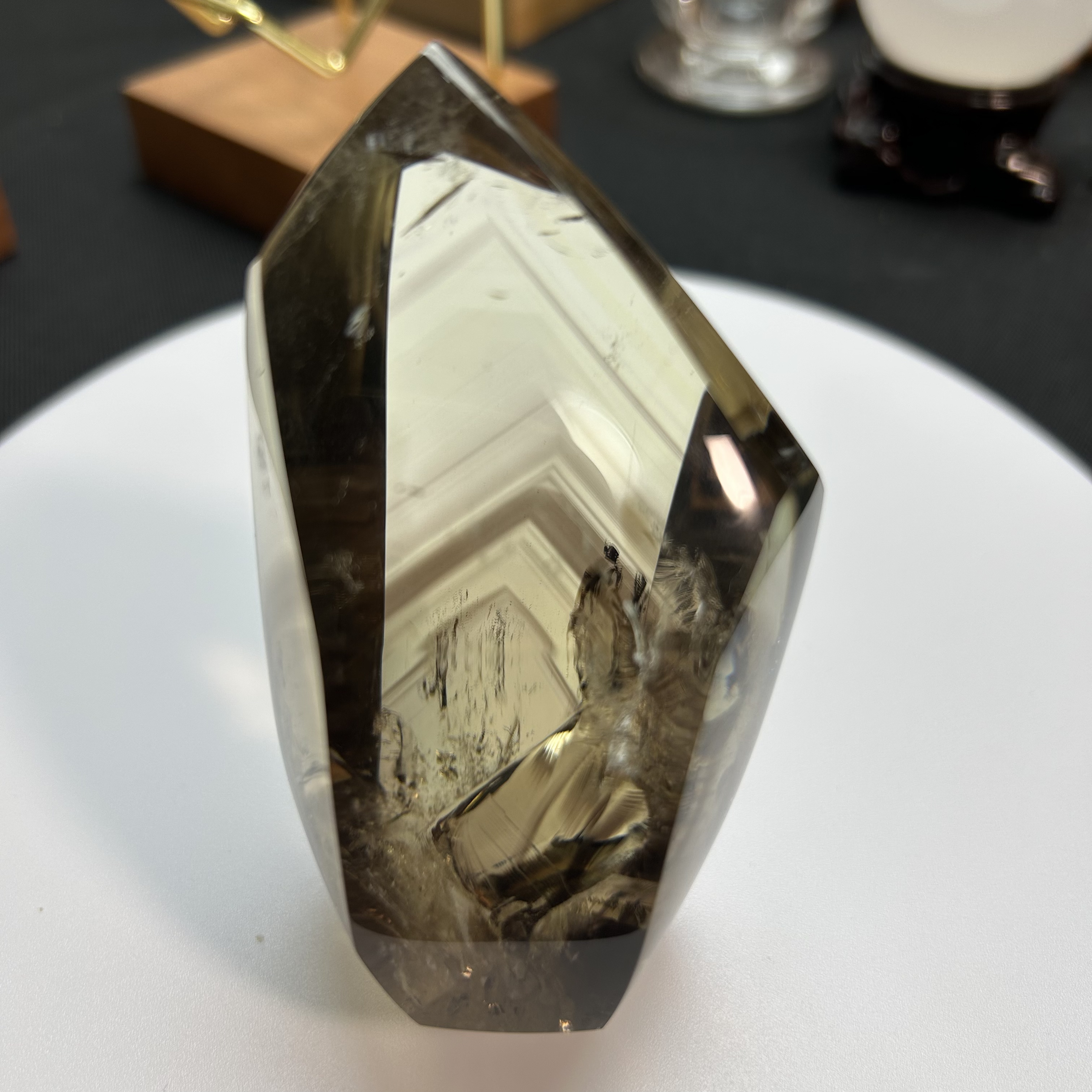 100%纯天然黄水晶原石随型家用办公桌面装饰尽显自然雅致韵味