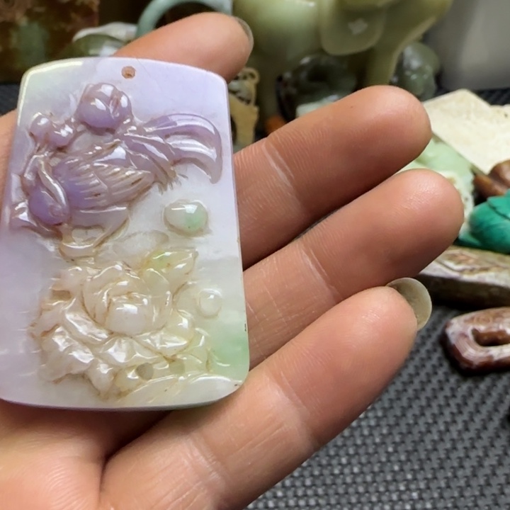 紫金钵盂菩提吊坠彩**画