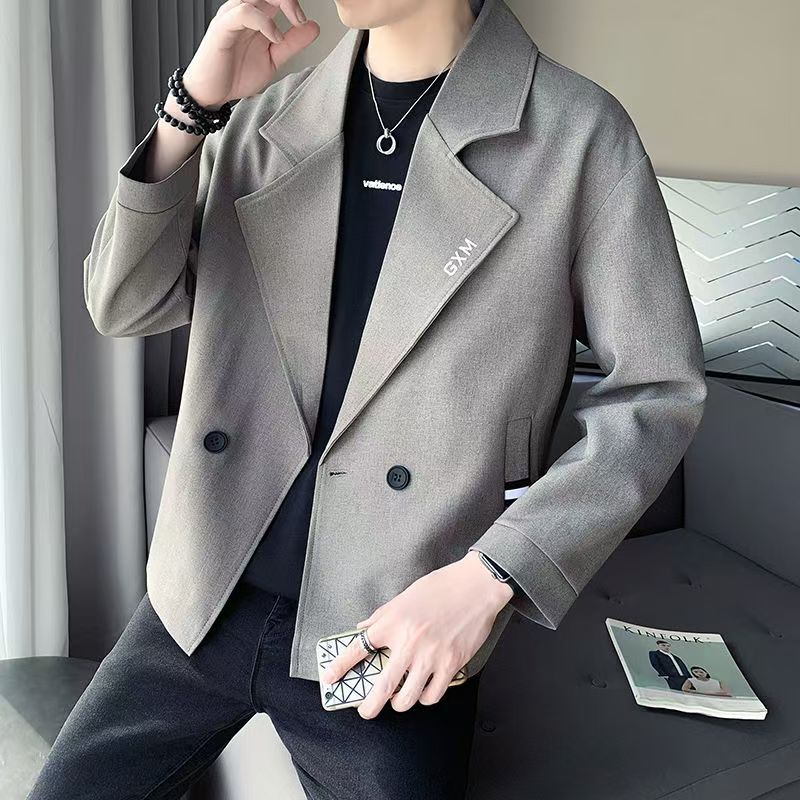 M 200-399 非图片款 男西服男士春秋休闲潮流毛呢修身帅气韩版