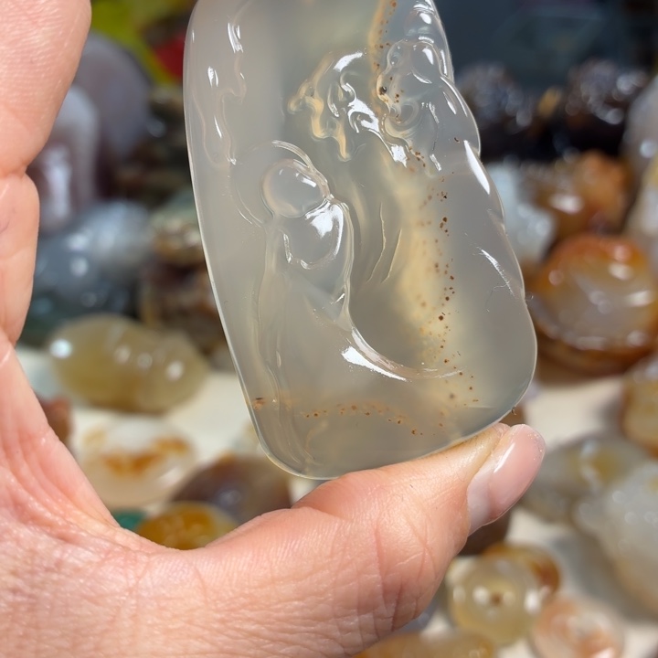 玛瑙/玉髓未镶嵌吊坠(不含链)