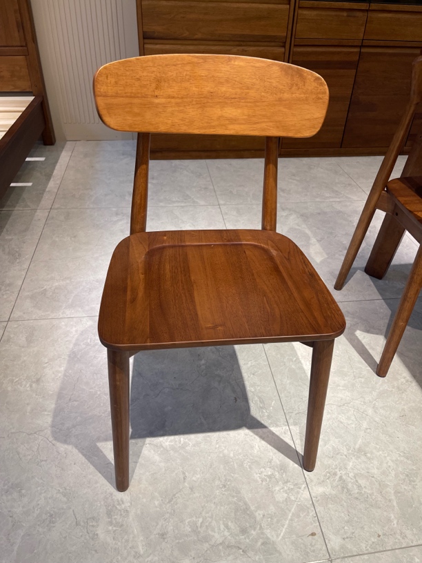 【晓宇专属】胡桃木餐椅家用简约原木色
