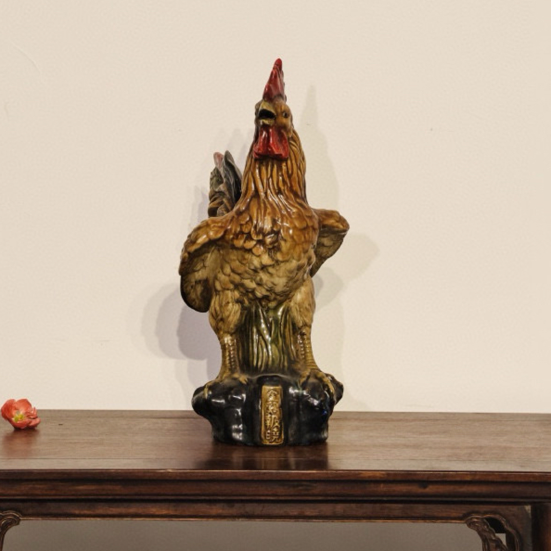 金鸡报晓案头摆件