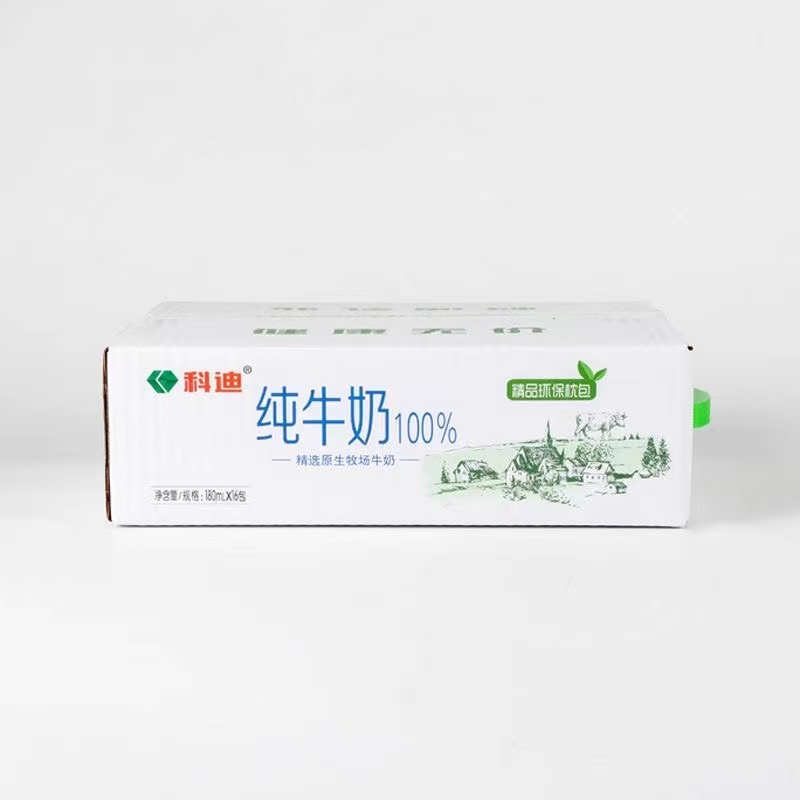 科迪纯牛奶原生牧场纯牛奶180mlL*16袋装整箱