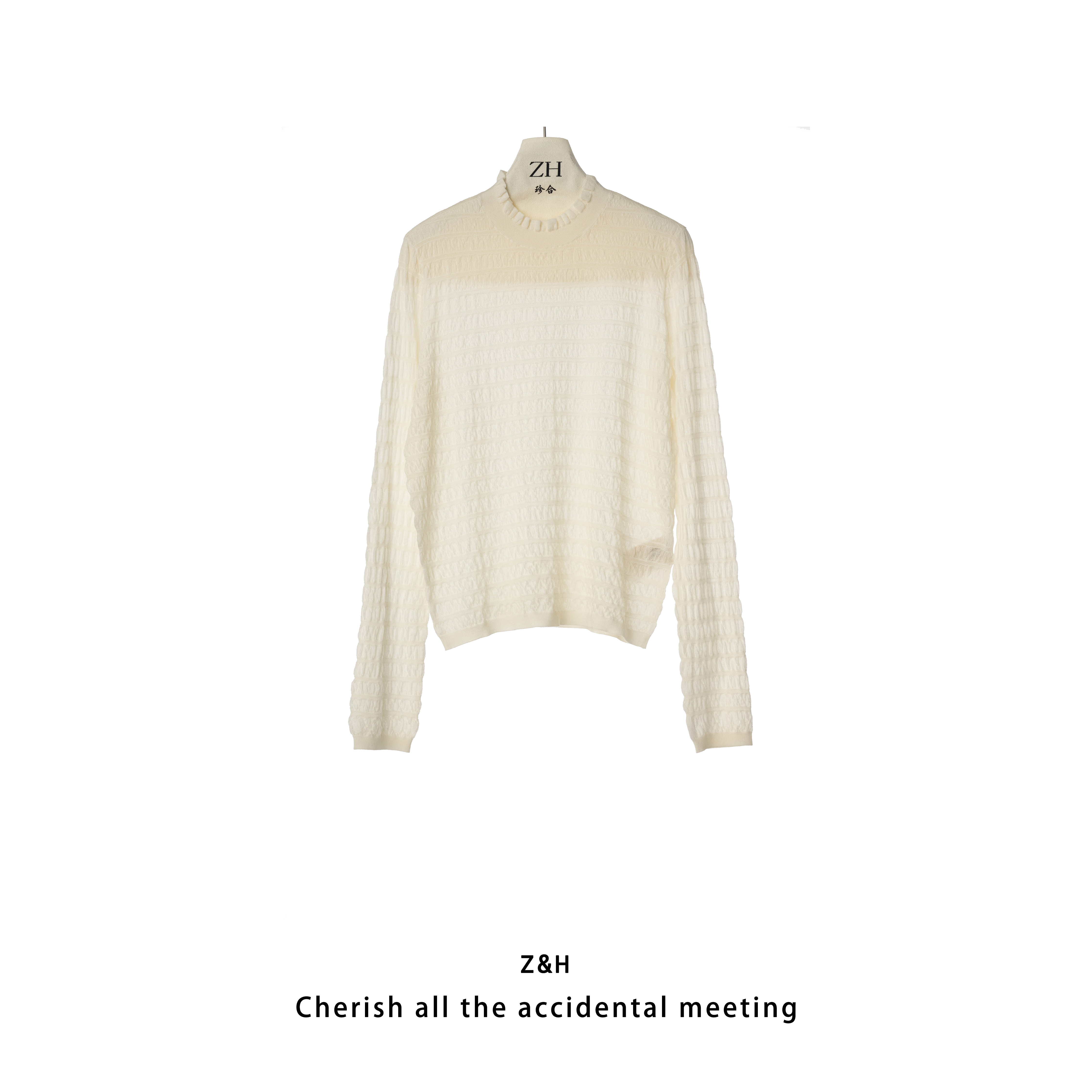 ZH【时光倒流】简约百搭圆领套头针织衫女长袖毛衣上衣