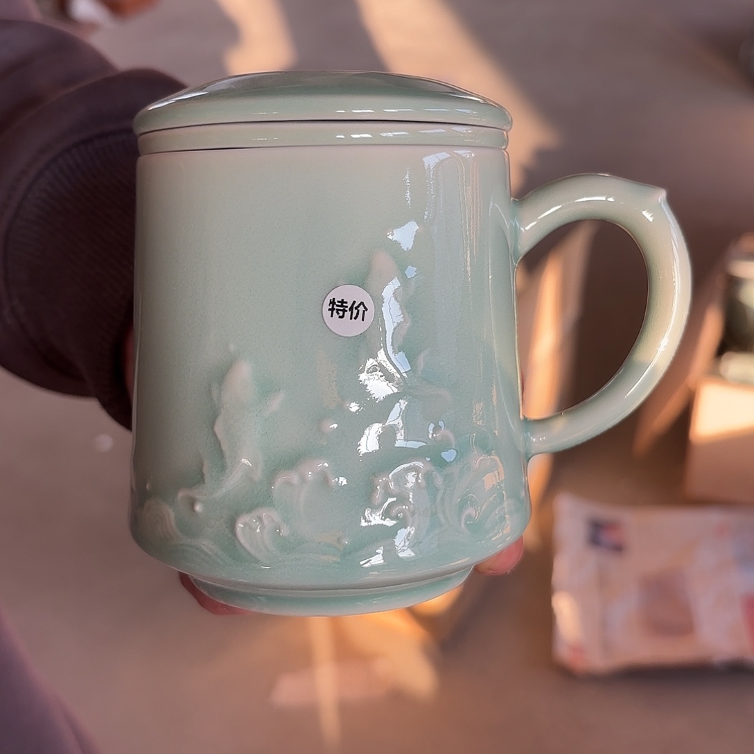 龙泉云间青瓷小米茶器