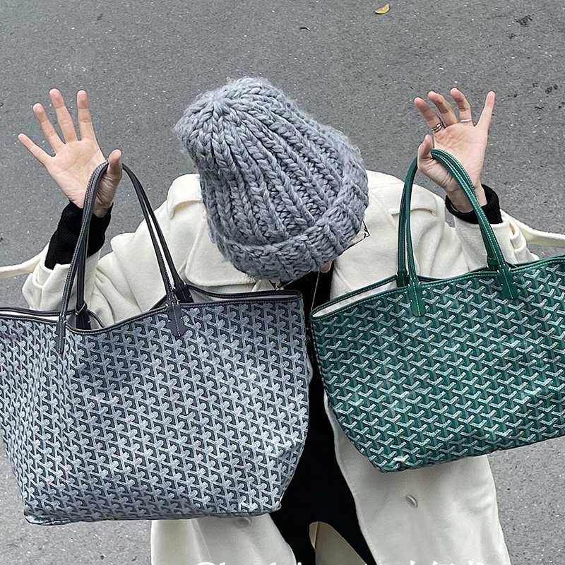 高颜值大容量印花狗牙购物袋托特包通勤时尚百搭手提单肩包妈咪包