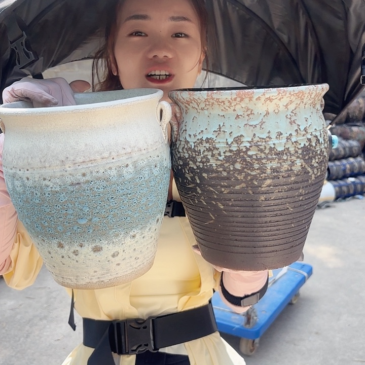 口径19高21蓝泡加复古耳朵两个瑕疵