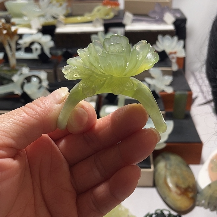 蛇纹石玉合金发饰