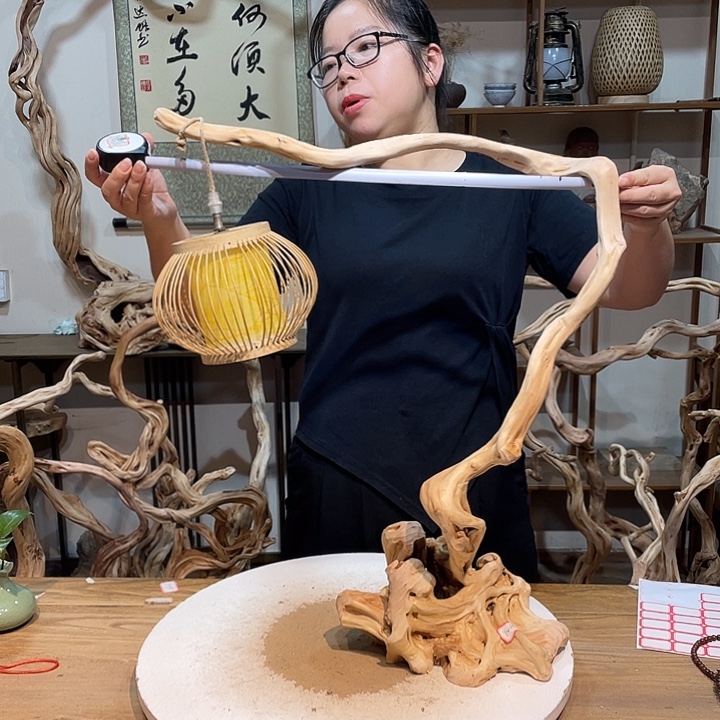 香榧木杜鹃根根艺摆件1