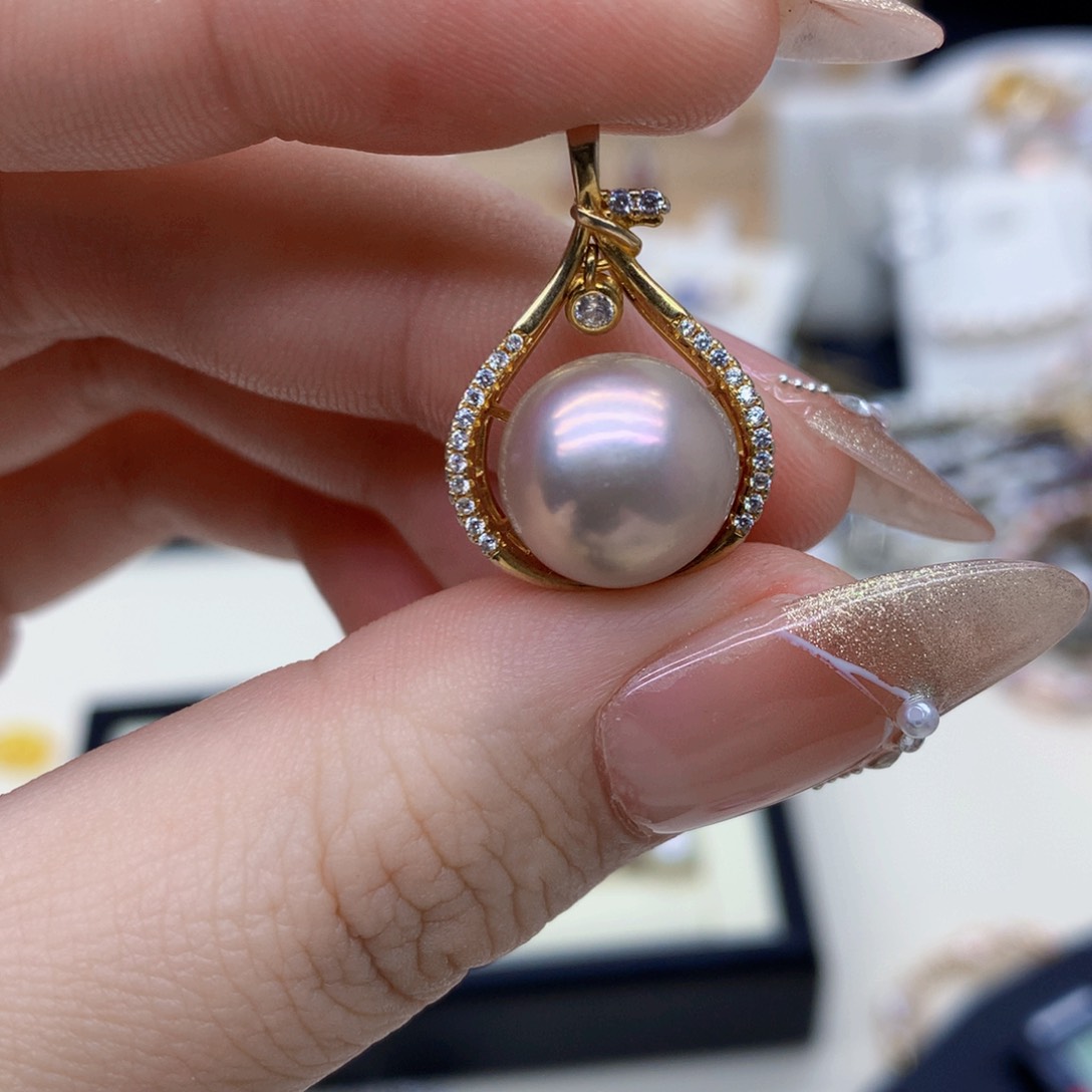 淡水珍珠颈饰银S925镶嵌