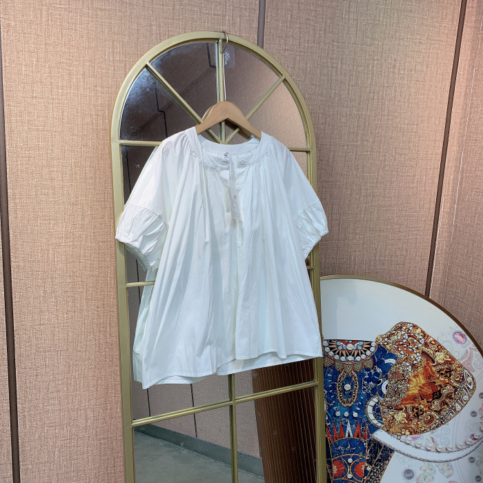 CT74孕妇白色上衣L100-130