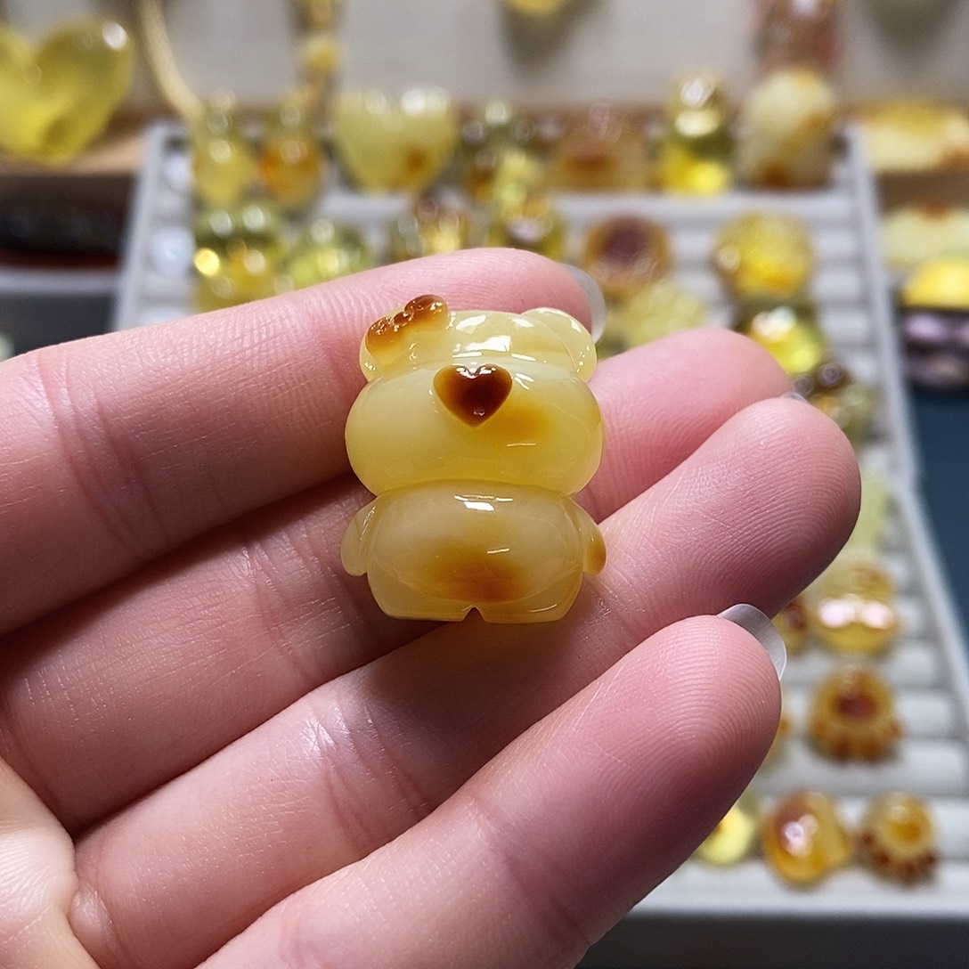 白***来琥珀未镶嵌裸石天然琥珀蜜蜡