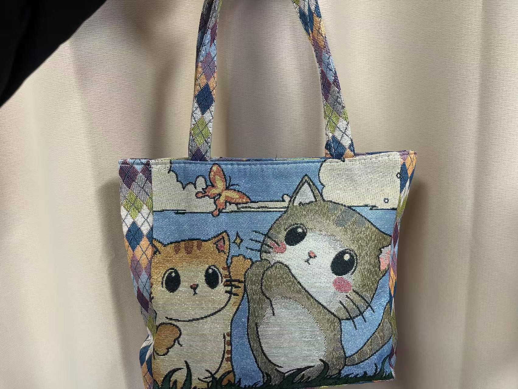 【XX】长35高31厚度15大容量女士时尚单肩手提百搭大托特小猫