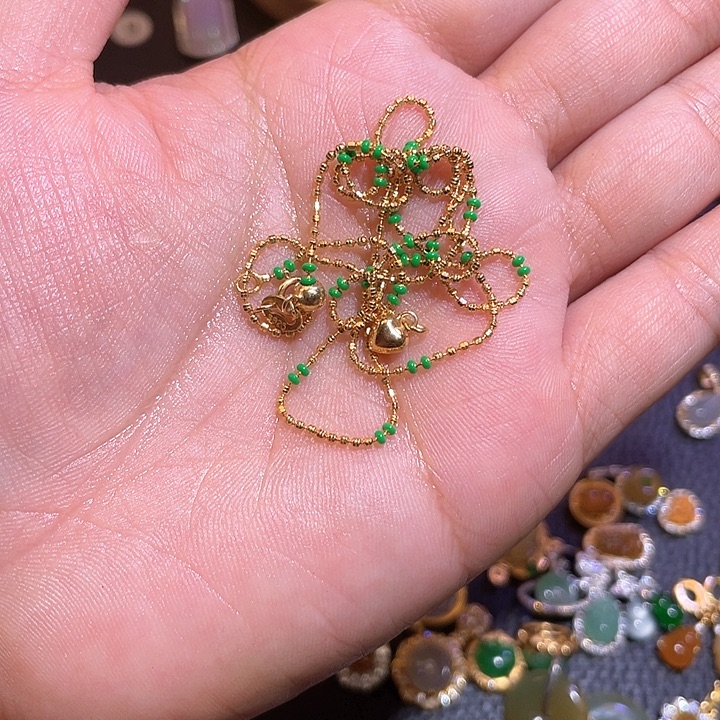 x***i翡翠银S925镶嵌吊坠(不含链)天然翡翠