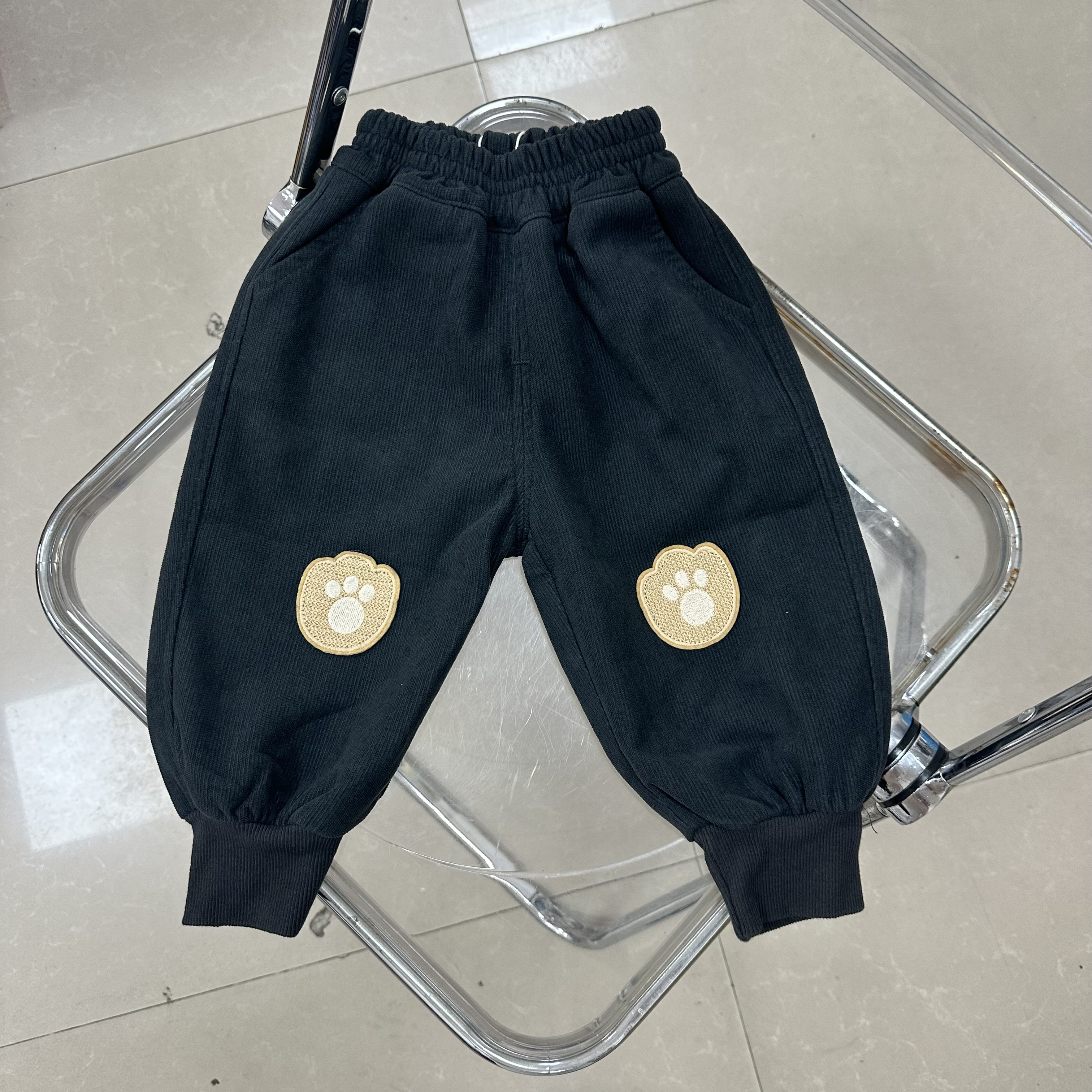 春秋款卫裤男宝女宝灰色黑灰色裤子棉宝宝休闲裤