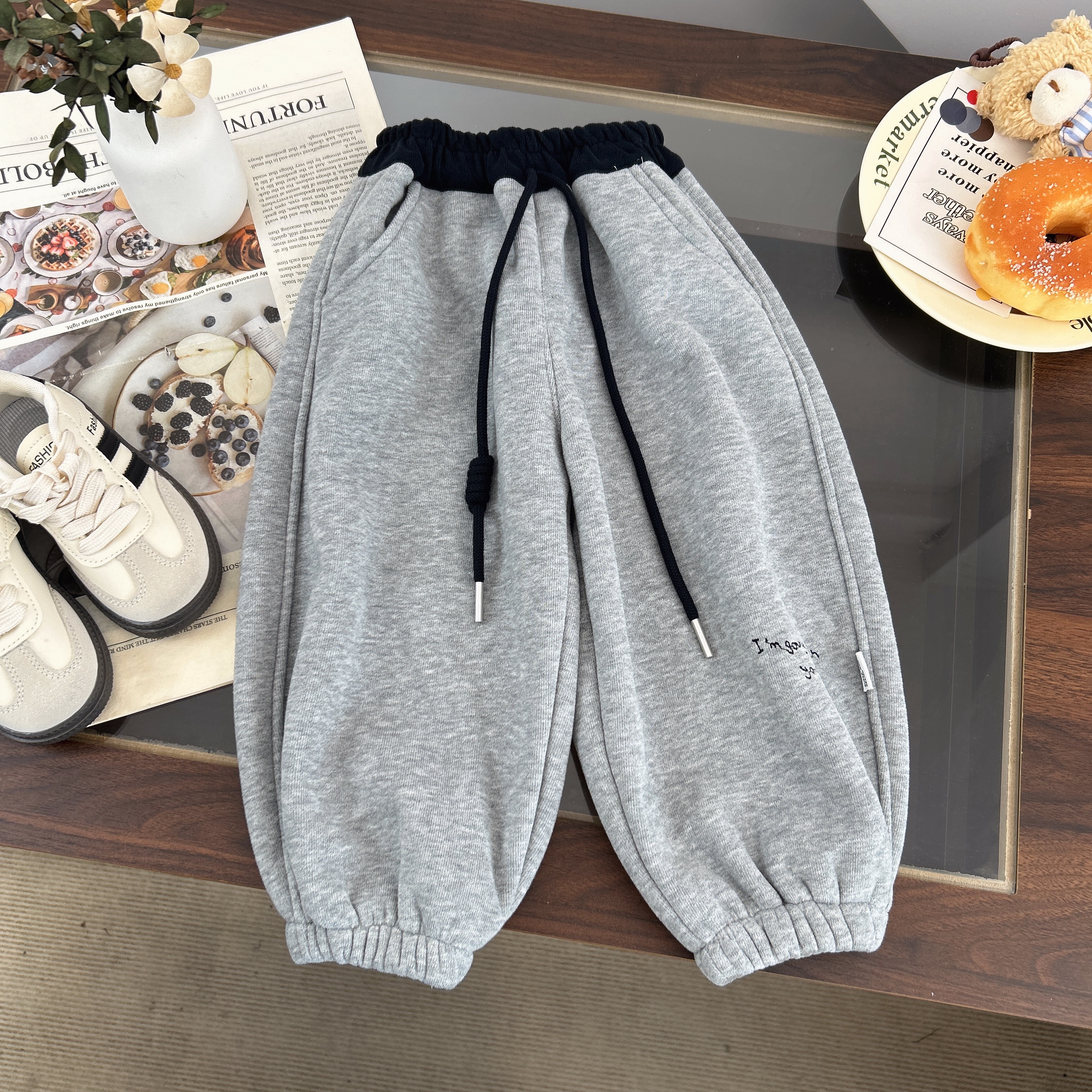 【新品】男童2025年秋冬季加绒束脚休闲卫裤BMD253279