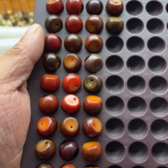 吊坠白玉菩提瑕疵13火龙果蒜瓣32颗