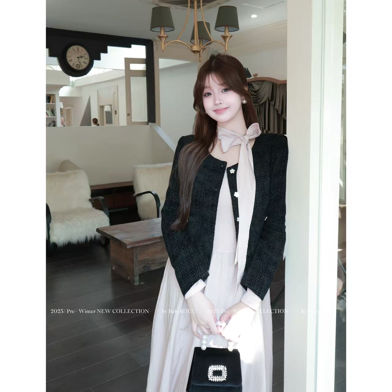 【伯拉德千金】温与柔妍味千金氛围感连衣裙气质小香风法式开衫套装