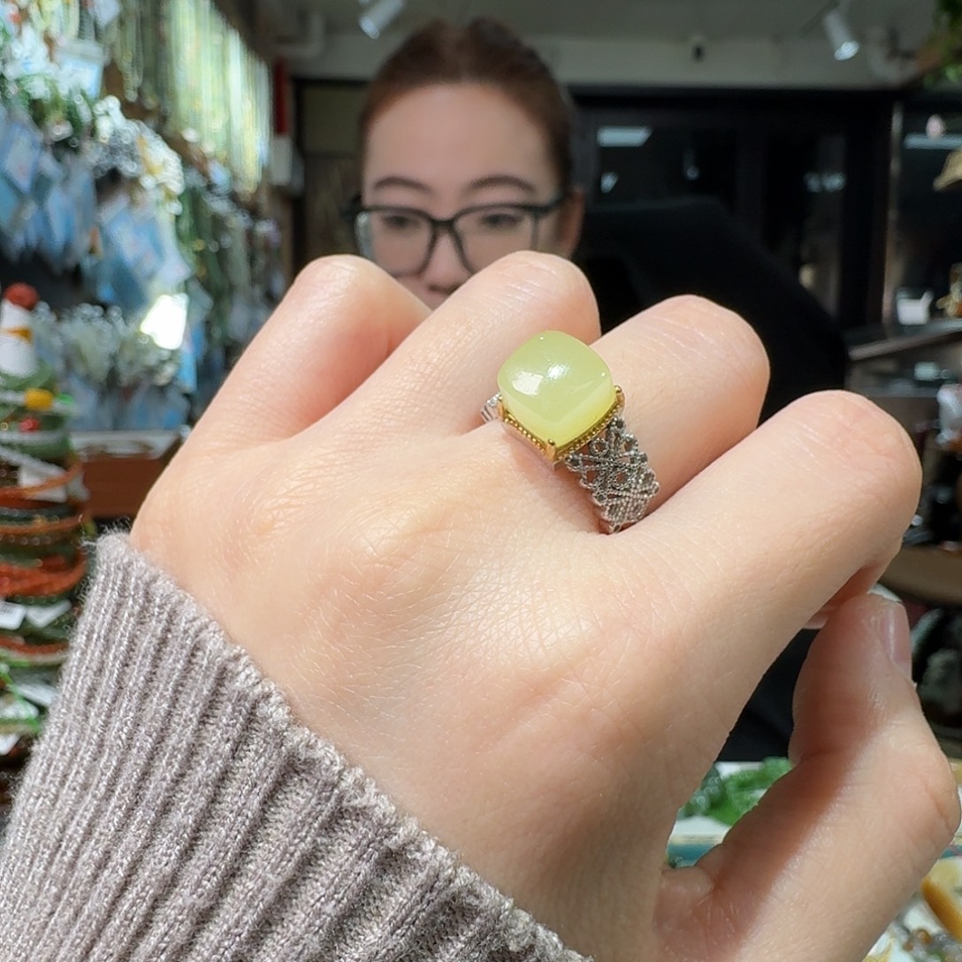 和田玉银S925镶嵌颈饰