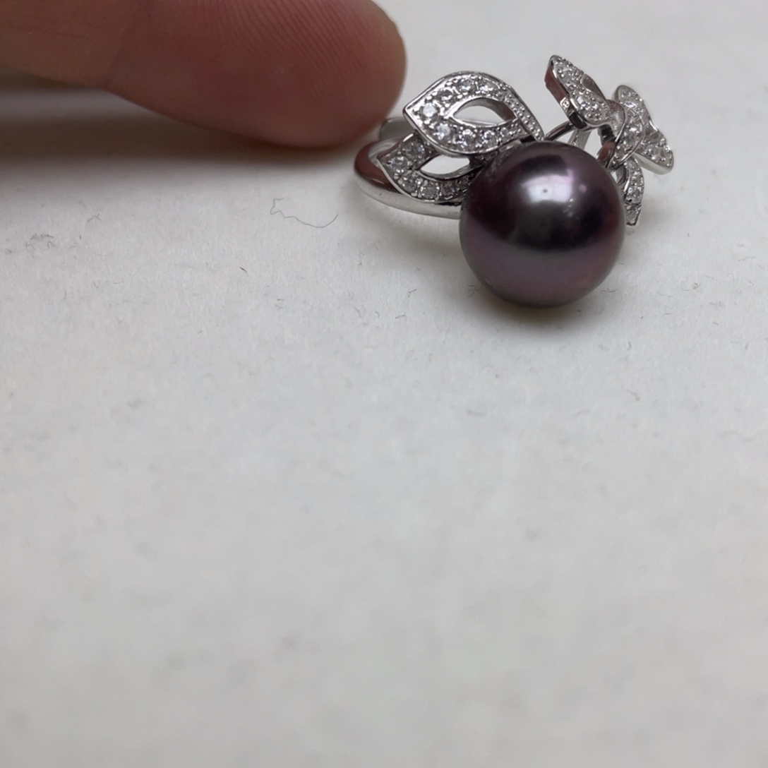 海水珍珠银S925镶嵌戒指