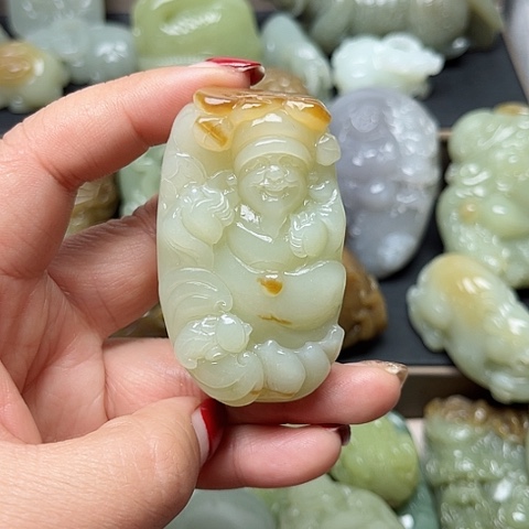 颈饰未镶嵌和田玉金**光